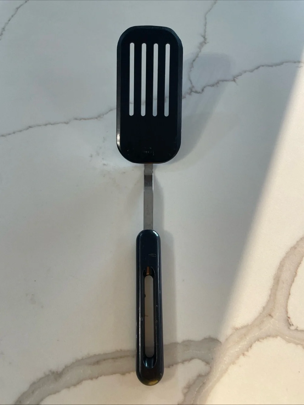 Black Nylon Slotted Turner Spatula - Kitchen Cooking Utensil